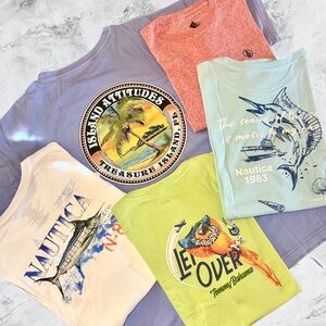 Men’s Short Sleeve Nautica Beach Tees - Assorted Colors - Size XXL
